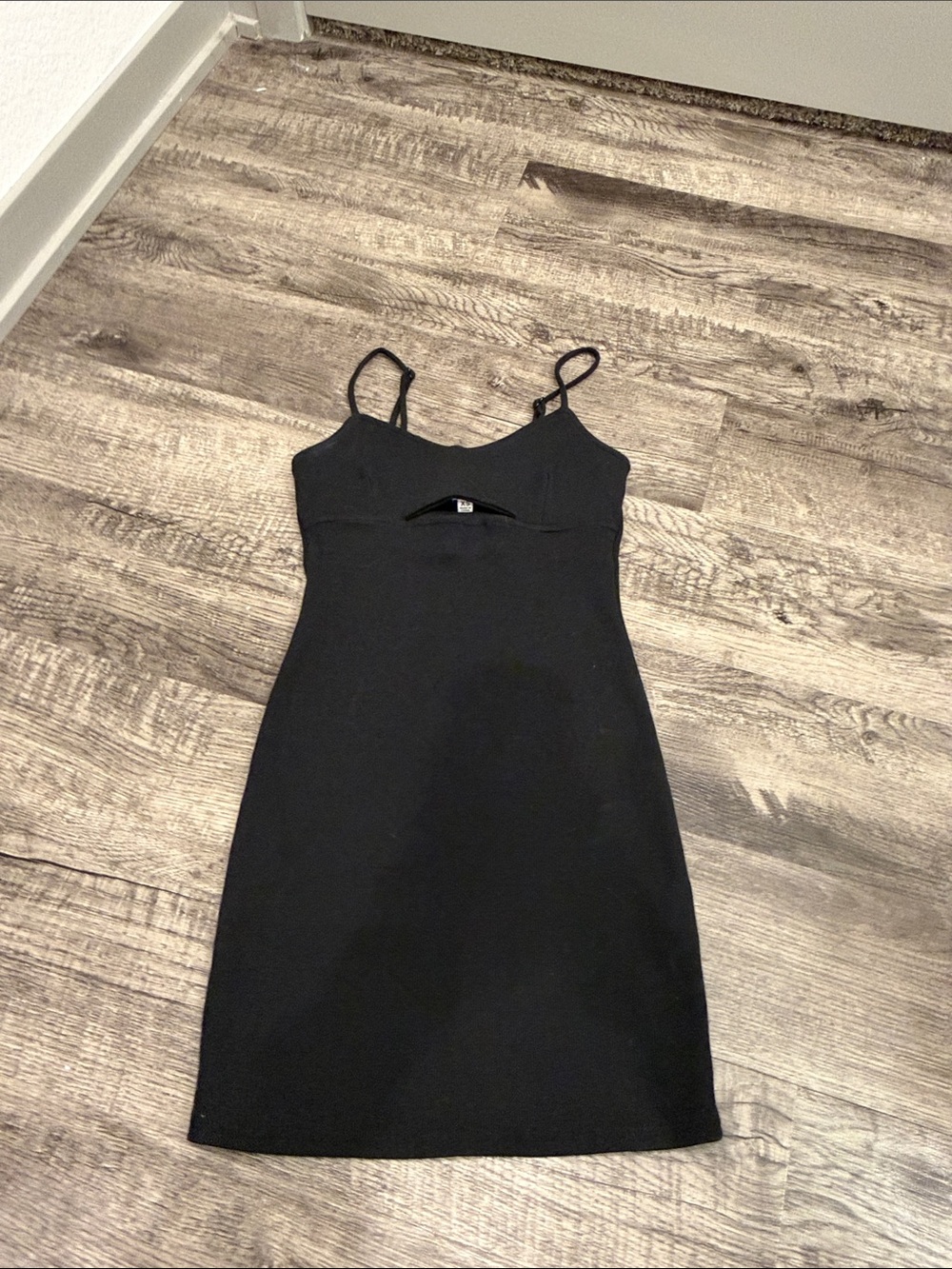 Black Spaghetti Strap Bodycon Dress